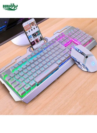 YINDIAO V2 Mechanical Feel Gaming Keyboard Mouse Set (White Rainbow Light) - pzsku/ZE852D4AF1E36981A633FZ/45/_/1738711994/1a3ecaa0-a7b7-44e3-aa0d-a2353dcb98f2