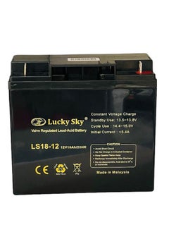 Lucky Sky Battery 12V 18Ah High-Performance Rechargeable Sealed Lead Acid Battery is a reliable and long-lasting power source for a wide range of applications.  - Image 1
