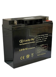 Lucky Sky Battery 12V 18Ah High-Performance Rechargeable Sealed Lead Acid Battery is a reliable and long-lasting power source for a wide range of applications.  - Image 2
