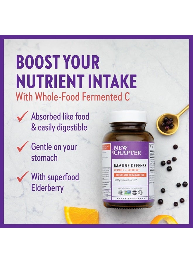 New Chapter ® Vitamin C Immune Defense Supplement + Elderberry – Excellent Source of Vitamin C, One Daily Tablet for Healthy Immune Support, Made with Organic Herbs, Non-GMO, Gluten Free, 30 ct - Image 4