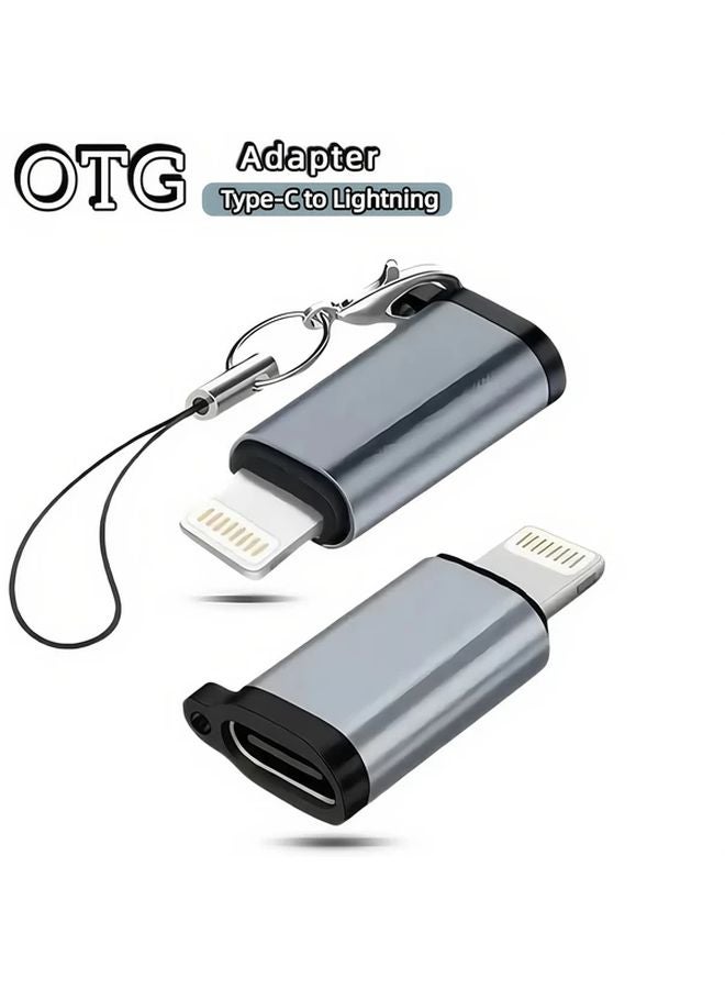 OTG Adapter USB C To Lightning With Lanyard Plug And Play Stable Charging Data Transfer - Image 2