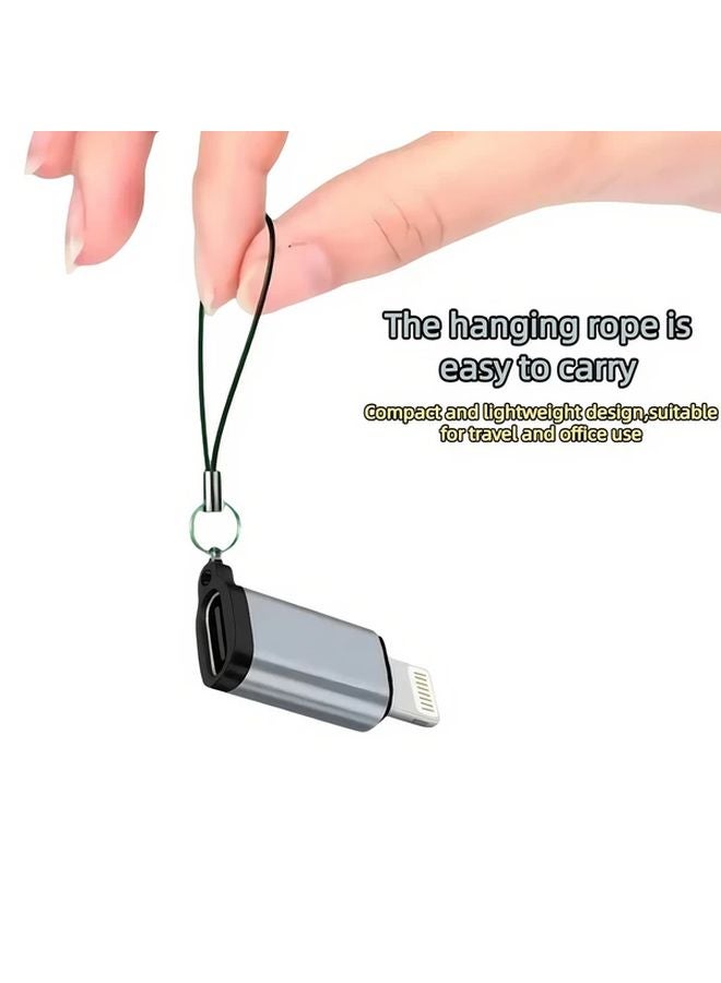 OTG Adapter USB C To Lightning With Lanyard Plug And Play Stable Charging Data Transfer - Image 4