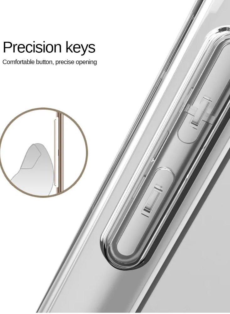 دبليو تيك سلسلة حافظة الوسادة الهوائية الشفافة المضادة للصدمات والمضادة للاصفرار لجهاز سامسونج جالكسي S24 ألترا 5G 2024 مع غطاء حافظة بلاستيكية مجانية - شفاف - Image 5