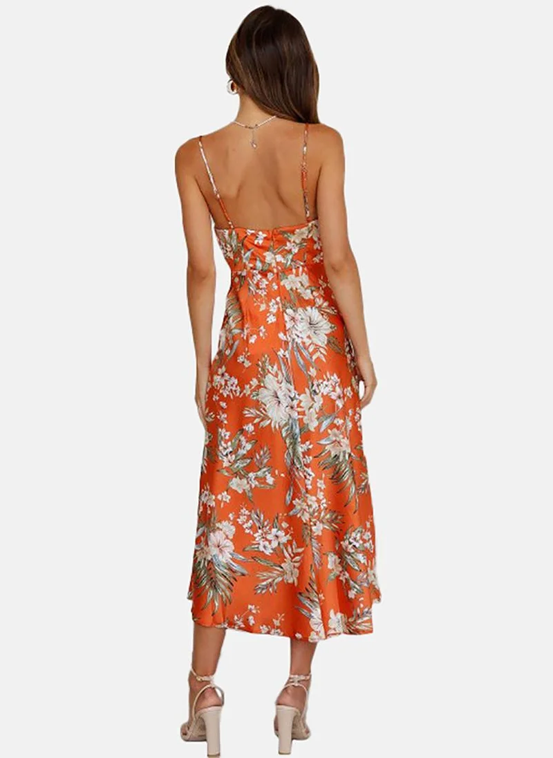 YUNIQEE Floral Cowl Neck Dress