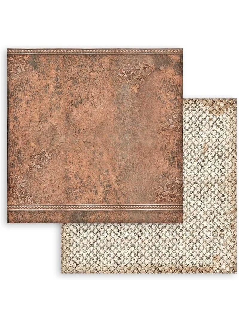 STAMPERIA Mini Scrapbooking Pad-Backgrounds Vintage Libary, Multicoloured, 8 x 8 inches - Image 3