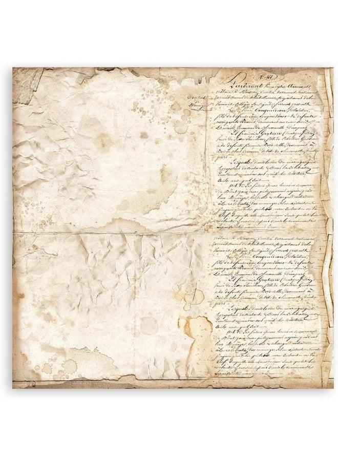 STAMPERIA Mini Scrapbooking Pad-Backgrounds Vintage Libary, Multicoloured, 8 x 8 inches - Image 5