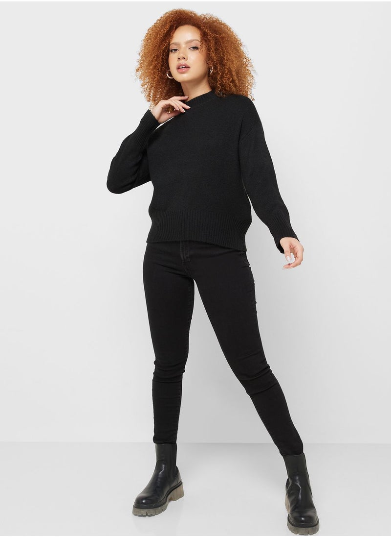 Jacqueline de Yong - Crew Neck Knitted Sweater - Image 1