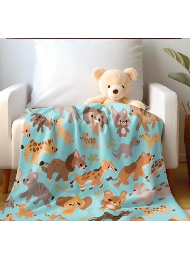 general Baby and children's cartoon flannel thin blanket (warm and comfortable, suitable for sleep, game use) 70cm*100cm - Image 2