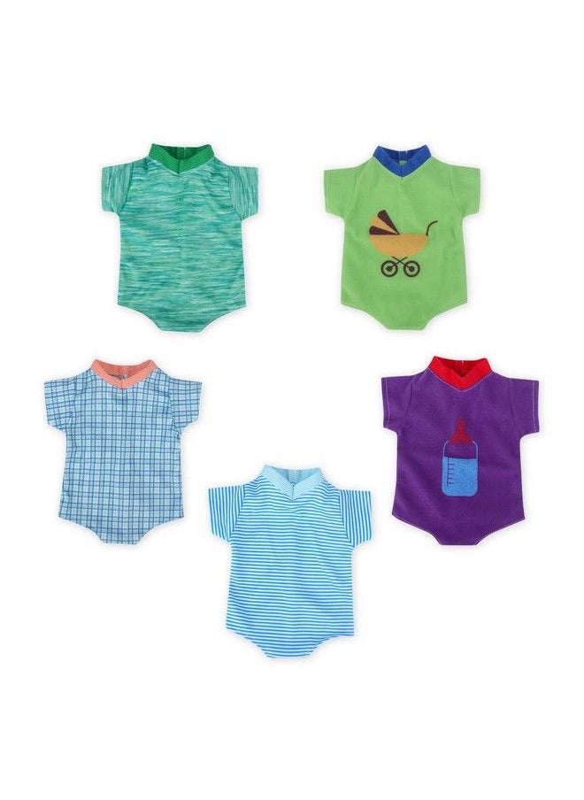 WakaoFeeling - 5 Pieces Cute Outfits Baby Doll Clothes For 14 Inch Dolls 15 Inch Alive Doll Fun Accessories Clothing For Newborn Reborn Baby Dolls - Image 1