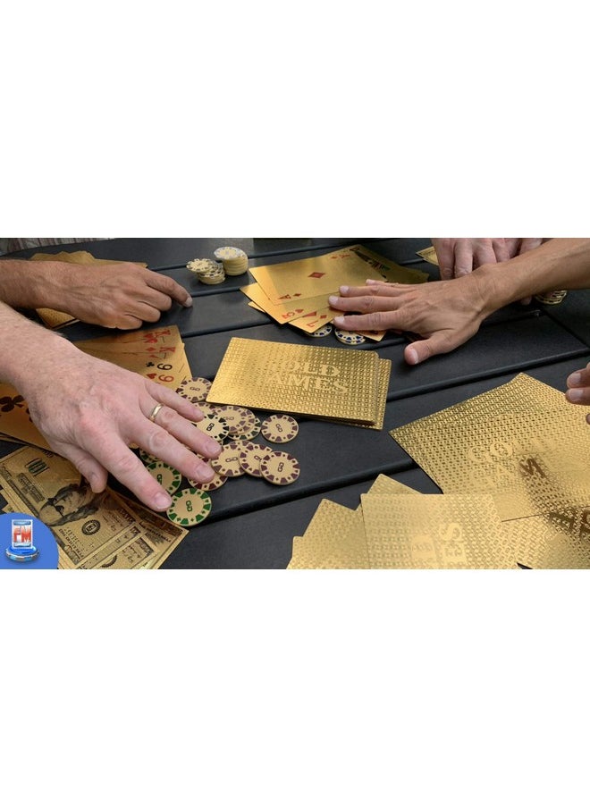 Fotorama - Gold Games Gold Dice Set 2Pack Play In Style Waterresistant Luxurious Metal Alloy Great Addition To Any Game Or Dice Collection Perfect Novelty Gift - Image 1