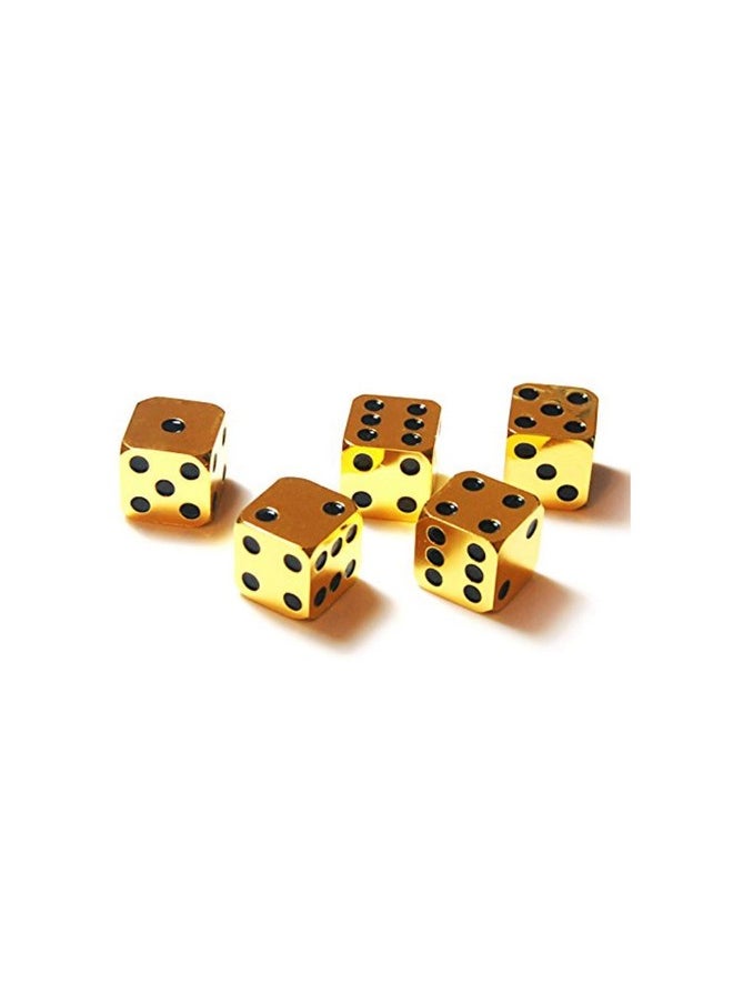 Fotorama - Gold Games Gold Dice Set 2Pack Play In Style Waterresistant Luxurious Metal Alloy Great Addition To Any Game Or Dice Collection Perfect Novelty Gift - Image 1