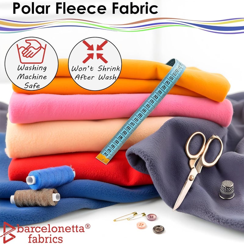 Barcelonetta | Fleece Fabric | Blanket Fabric | 72"X60" | Polar Fleece | Soft, Plush, Anti-Pill | Poncho, Pillow Cover, PJ Pants, Cushion, Liners, Eye Mask (Black, 2 Yards) - Image 4