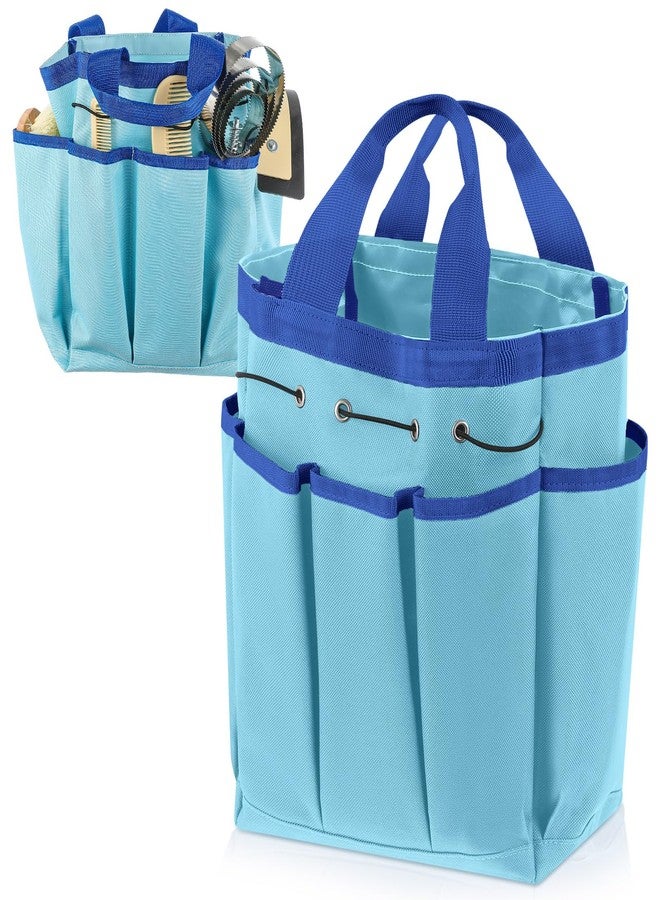 Abbylike Grooming Tote Bag for Horses and Dogs Organize Tack Tools Equestrian Grooming Kit Care Portable with Multiple Pockets for Supplies(Vintage,15 x 12 x 5.5 Inches,Blue) - Image 1