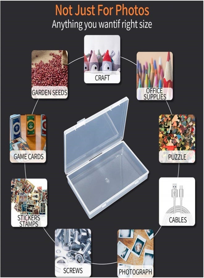 Clear Photo Storage Box, 4x6 Card Organizer with 18 Inner Storage Cases for Birthday Get Well Cards Photos, Crafts, Scrapbooking, Paper, Stickers, Tools Container Box  - Image 2
