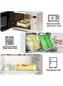 hibobi Children's Lunch Box with Compartments - Green  - Image 5