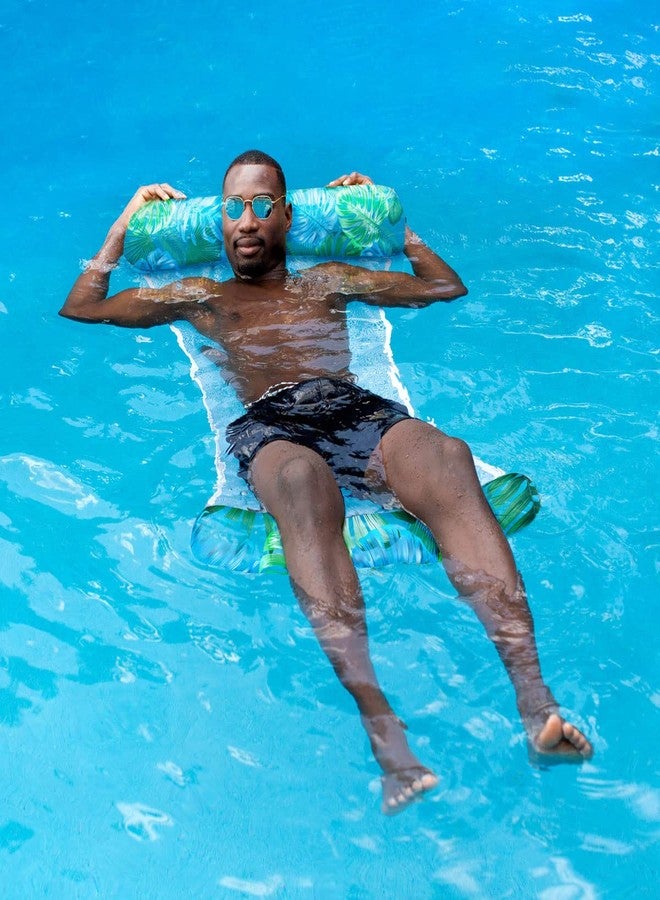 Poolcandy The Resort Collection Water Hammock with Palm Print - Stylish & Comfortable Lounging Accessory for The Pool or Beach, 4-in-1 Palm Print Hammock Pool Float - Image 5