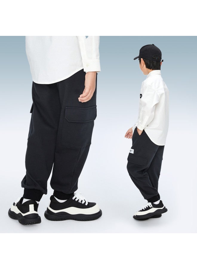 Annil Boys' High-waist Knit Pants - Spring/autumn Casual Cargo Pants With Large Pockets, Stylish And Versatile Workwear Trousers - Image 5