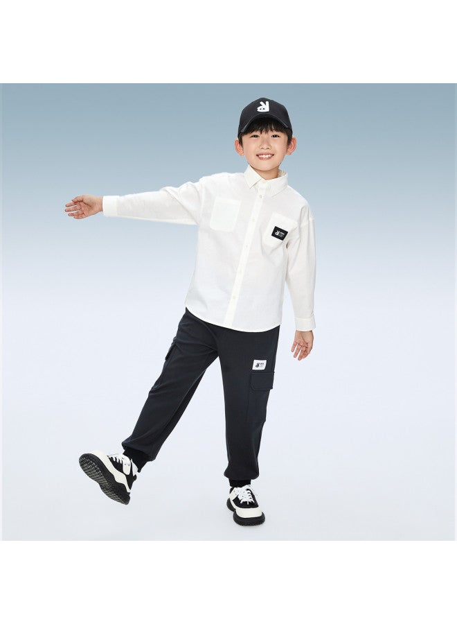 Annil Boys' High-waist Knit Pants - Spring/autumn Casual Cargo Pants With Large Pockets, Stylish And Versatile Workwear Trousers - Image 4