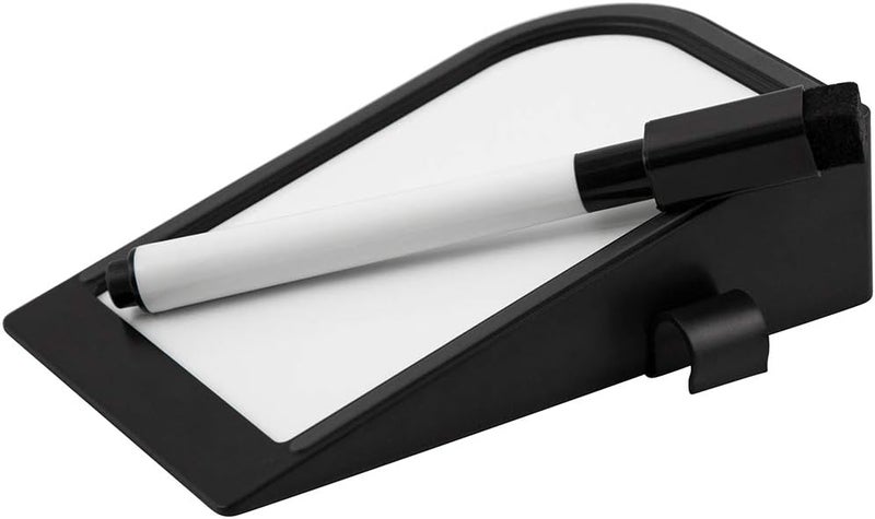 SoftTouch Hanging Doorstop with Dry Erase White Board Marker and Retractable Hook Black - Image 2