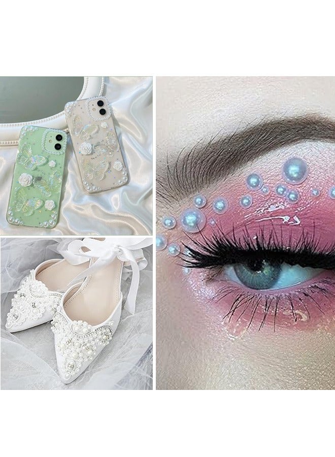 2800Pcs Self Adhesive Pearl Stickers, 4 Sheets different Size Pearls Sticker Gems for Hair, Face, Makeup, Eye, Nail, Crafts - Image 4