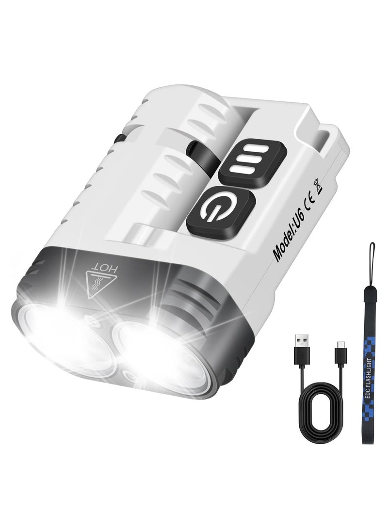 general Mini Torch 1600 Lumen Rechargeable Flashlight IP68 Waterproof Magnetic Tail Rotatable Clip 10 Modes 260m Range Compact Powerful for Camping Emergency Work - Image 1