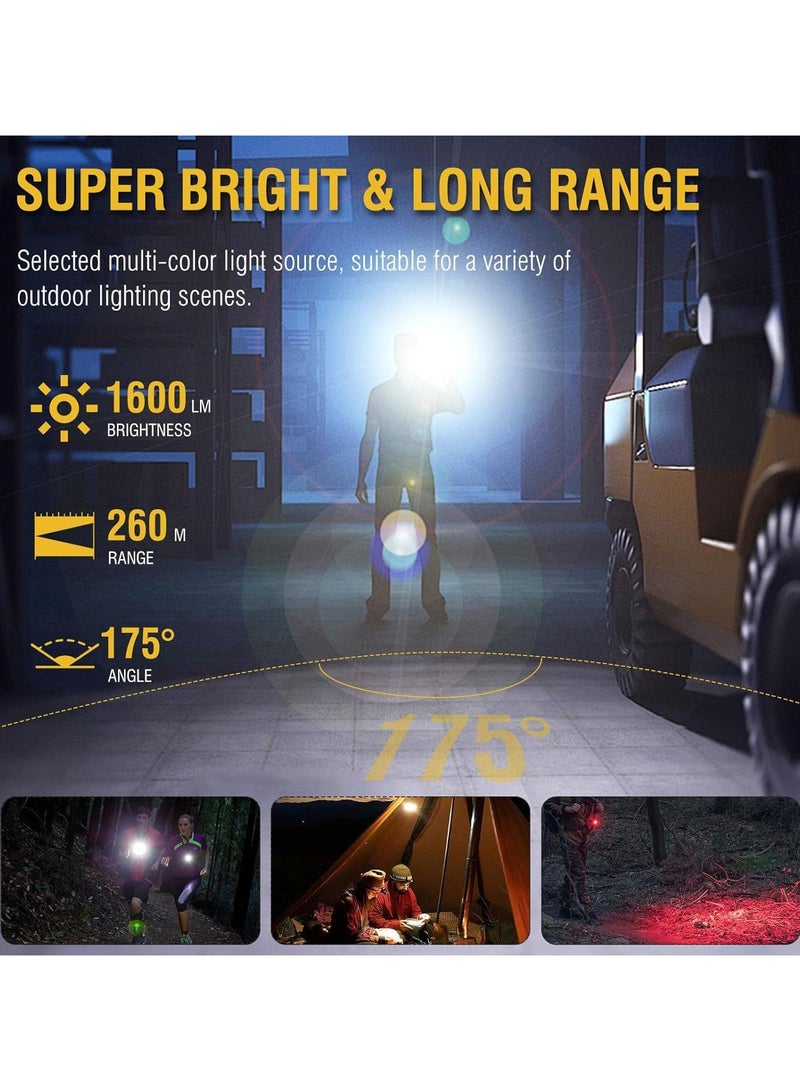 general Mini Torch 1600 Lumen Rechargeable Flashlight IP68 Waterproof Magnetic Tail Rotatable Clip 10 Modes 260m Range Compact Powerful for Camping Emergency Work - Image 2