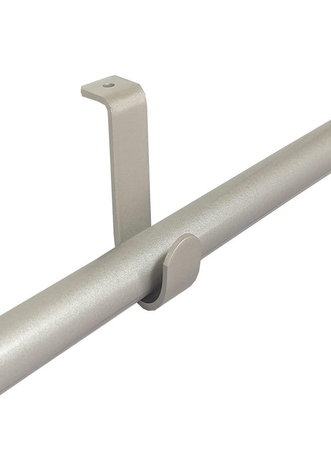 Kowibcl Curtain Rod Brackets for Ceiling-Mounted, Drapery Rod Holder for 1" Diameter Rod, Set of 3,Silver - Image 5