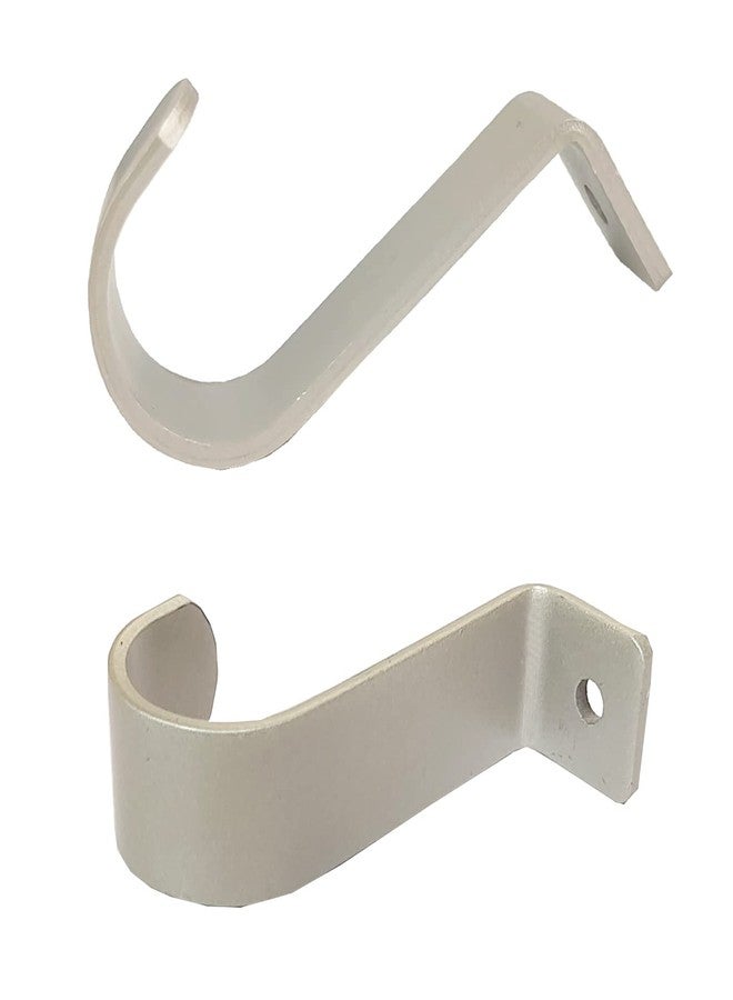 Kowibcl Curtain Rod Brackets for Ceiling-Mounted, Drapery Rod Holder for 1" Diameter Rod, Set of 3,Silver - Image 4