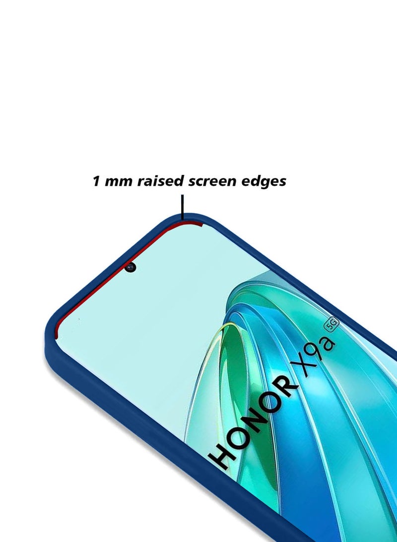 تشابي لاين  غطاء حماية من نسيج السيليكون الناعم لهاتف Honor X9a 5G 2023 باللون الأزرق الداكن - Image 5