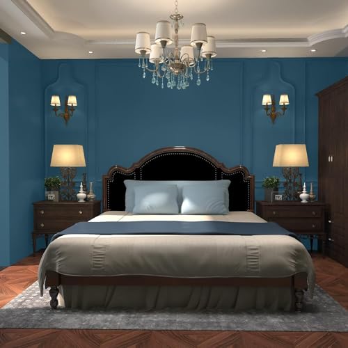 SUNBIRD Solid Matte Dark Blue Wood Peel and Stick Wallpaper Paper Decorative Self Adhesive Removable Vinyl Wall Paper Roll for Cabinets Kids Bedroom (24 X 60 Inch) - Image 2