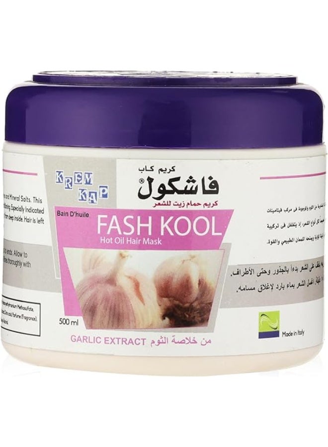 قناع الشعر يتكون من الزيت الحار ومستخلص من الثوم 500ملليلتر