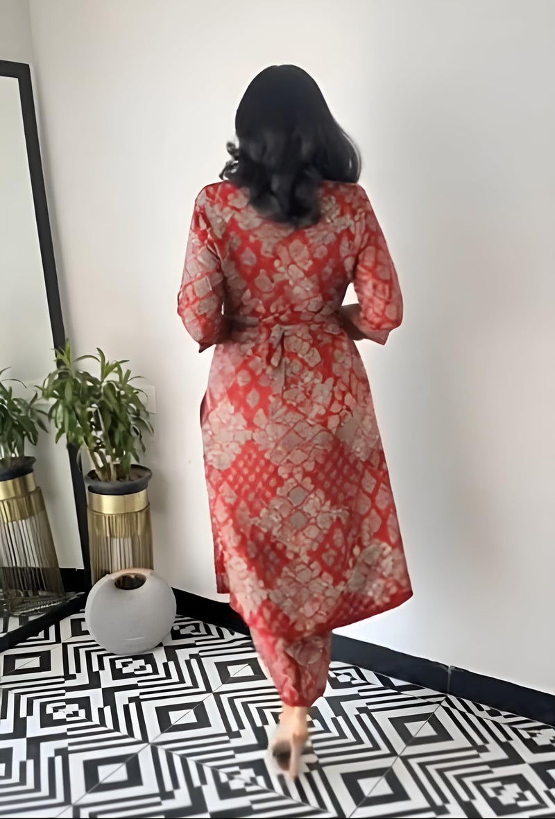 Yashika Women's Cotton Blend Trendy Regular Fit Solid Printed Kurti with Stright Bottom |Kurti Set for Women (AZ-YS-OG-KS2222-S) - Image 3