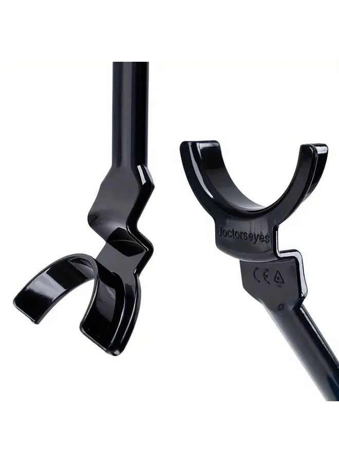 Single Head T Shaped Lip Press Plate Opener Long Handle Ergonomic Dental Care Black - Image 4