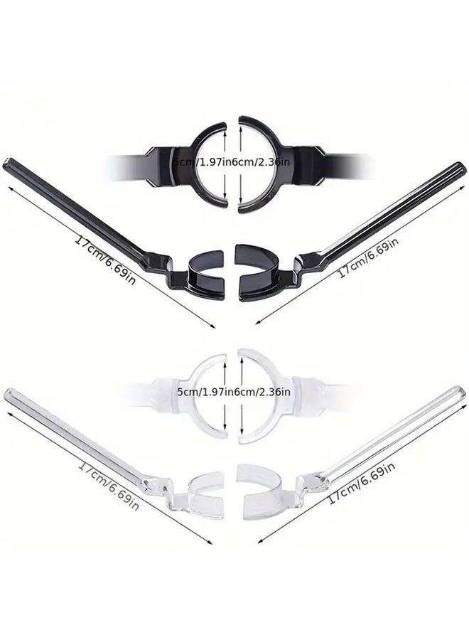 Single Head T Shaped Lip Press Plate Opener Long Handle Ergonomic Dental Care Black - Image 2
