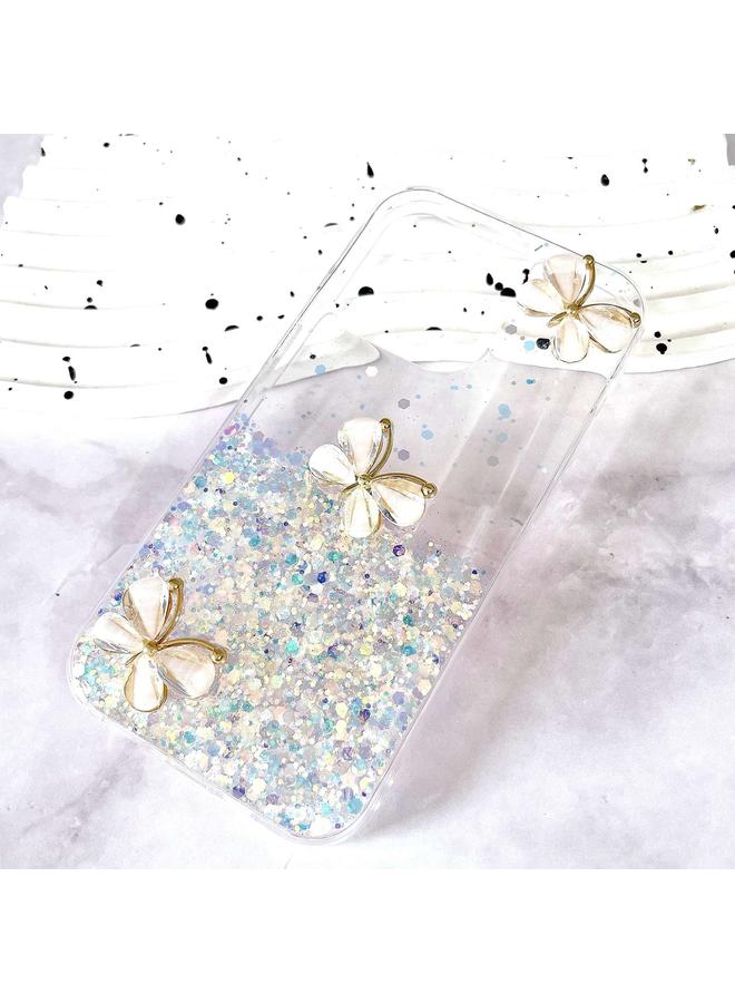 Zaboon Case For iPhone 13 Pro Luminous Starry Sky Glitter Butterfly TPU Phone Case - Image 2