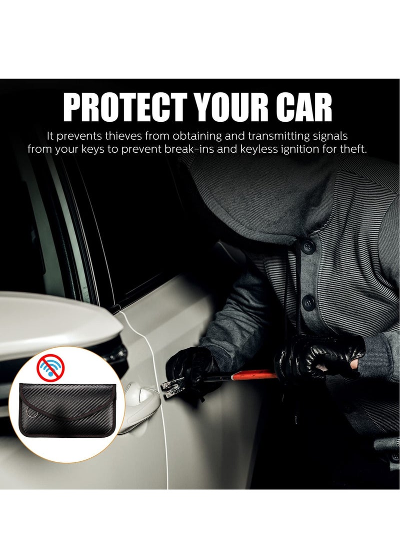 Excefore 4 Pcs Faraday Bags Signal Blocking Key Pouch Wallet Anti-Tracking Anti Theft Car Protection RFID Signal Blocking for Phones Key Fobs  - Image 4