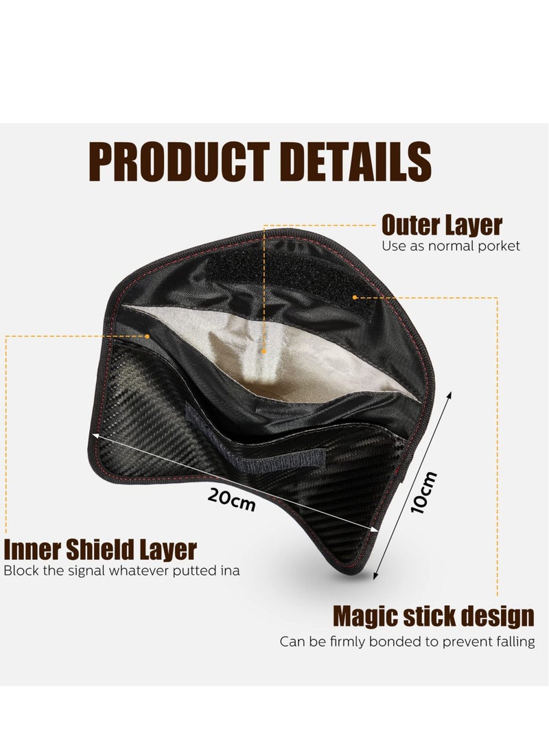 Excefore 4 Pcs Faraday Bags Signal Blocking Key Pouch Wallet Anti-Tracking Anti Theft Car Protection RFID Signal Blocking for Phones Key Fobs  - Image 5