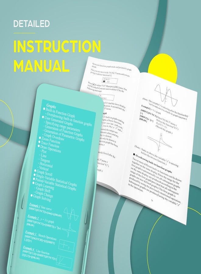 كاتيجا آلة حاسبة علمية من توفو مزودة بوظائف رسم بياني، أوضاع متعددة، 360 وظيفة، شاشة كبيرة، واجهة سهلة الاستخدام للمبتدئين، وطلاب المدارس الثانوية والصفوف المتقدمة، TS-259 (من تطوير CATIGA) - Image 5