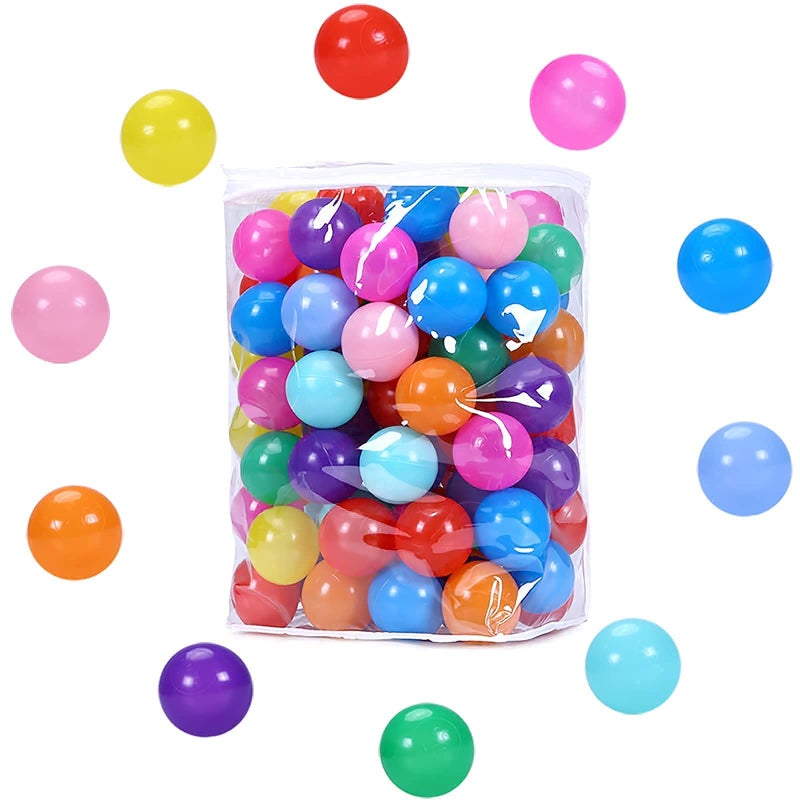 STARBOLO Soft Plastic Ball Pit Balls  22inches Bright 10 Colors Phthalate Free BPA Free Crush Proof Plastic Toy Ball for Ball Pit Birthday Party Games Pool Photo Booth Props100pcs - Image 2