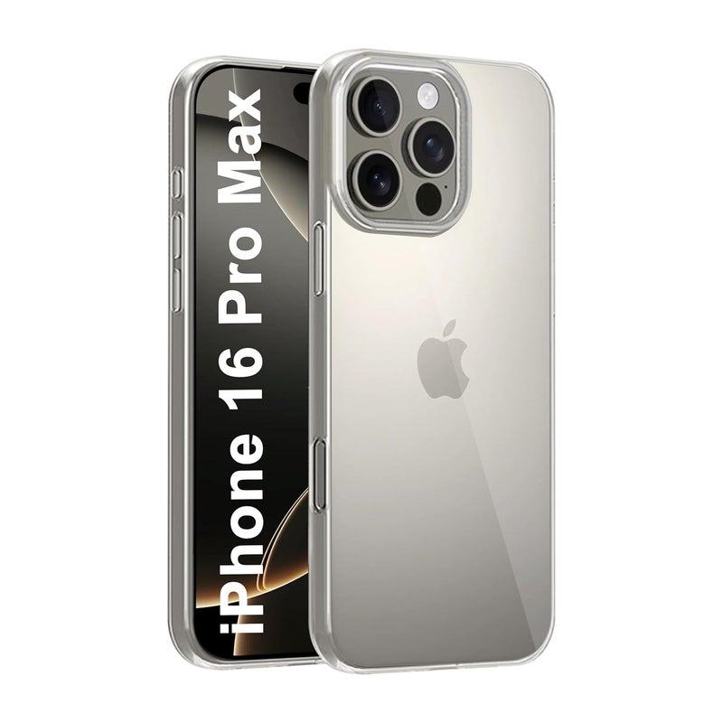 Cedo iPhone 16 Pro Max (6.9 inch) Clear Case | Soft Flexible Slim-Fit | Full Body 360 Protection Shock Proof TPU Back Cover (Transparent) - Image 1