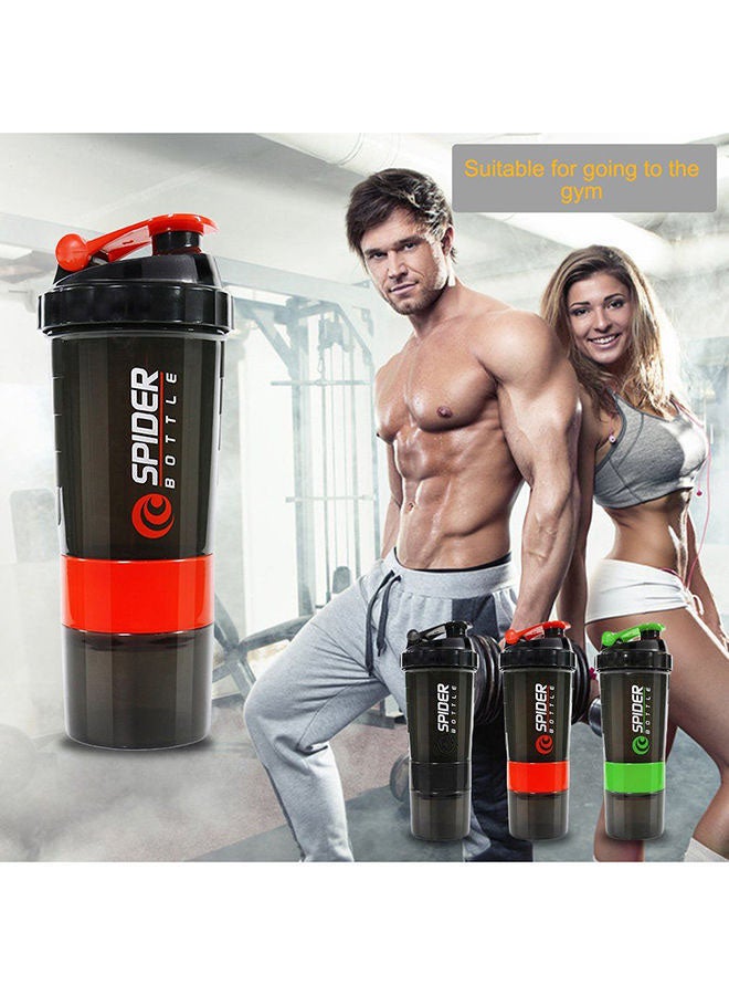 Protein Powder Shaker Bottle, 550ml Shaker Bottle with Storage, Leak Proof Protein Shaker Bottle with Storage for Whey, Vegan, Creatine, BCAA, Perfect for Pre/Post-Workout - Image 2