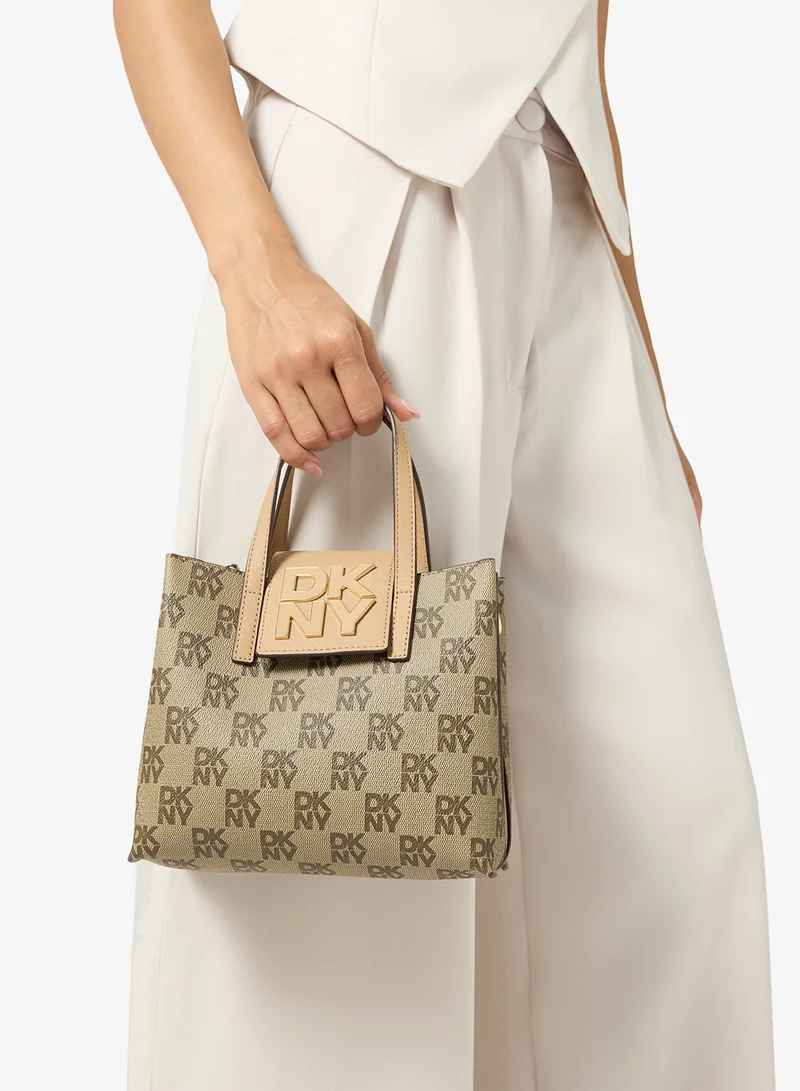 DKNY CHINO/CAPPUCCINO Faye Small Satchel for Women | Best Price UAE