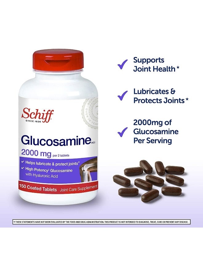 Schiff Glucosamine Plus Vitamin D3, 2000 mg, 150 Coated Tablets  - Image 4