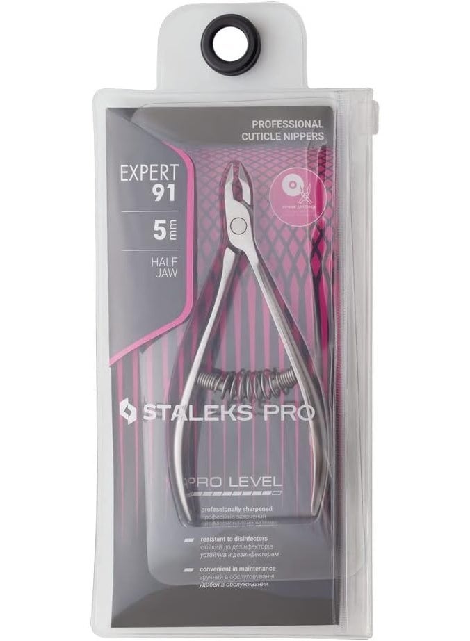 STALEKS PRO professional cuticle nippers expert 91 5mm - Image 1