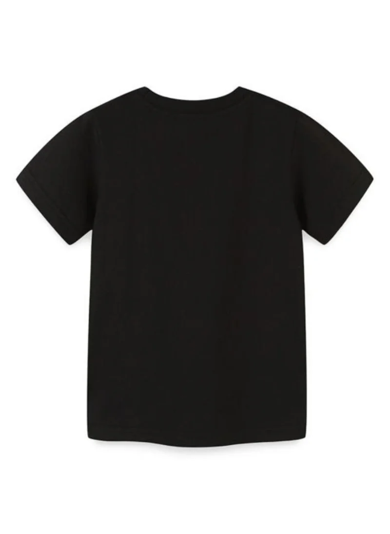 YUNIQEE Black Conversational Printed Round Neck T-shirt