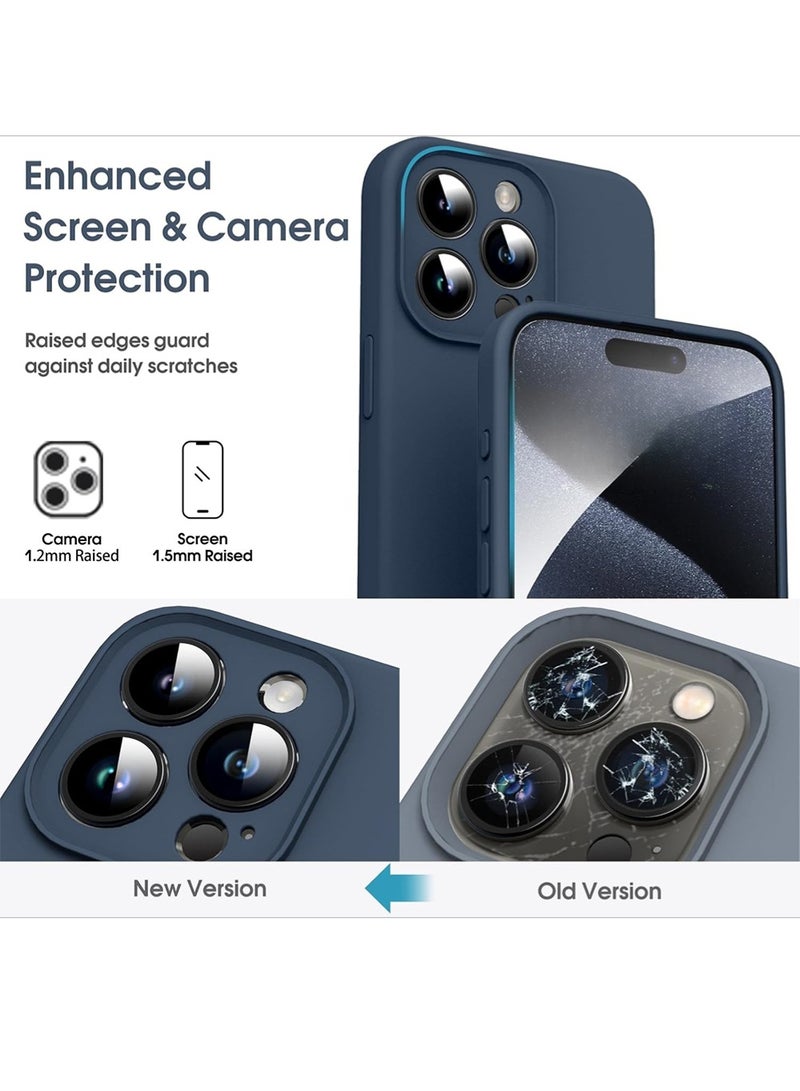 WRISTWISE Case Cover for iPhone 15 Pro Max - [Camera All-Round Protection] [Soft Microfiber Lining Anti-Scratch] Shockproof Phone Case Cover, Blue - Image 2