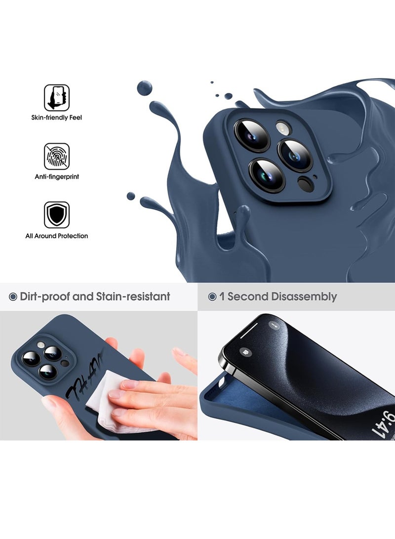 WRISTWISE Case Cover for iPhone 15 Pro Max - [Camera All-Round Protection] [Soft Microfiber Lining Anti-Scratch] Shockproof Phone Case Cover, Blue - Image 3