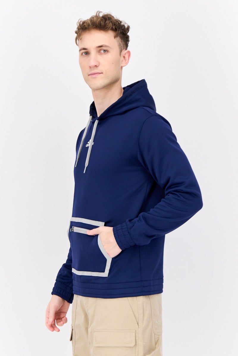 Adidas هودي خارجي طويل الأكمام للرجال، رياضي، لون كحلي - Image 3