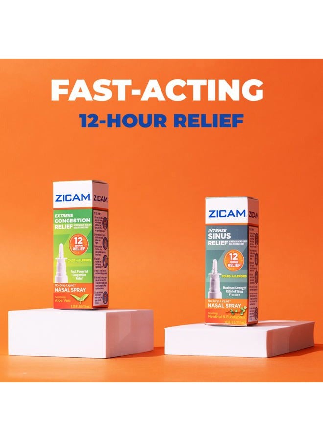 Zicam رذاذ أنف سائل بدون قطرة لتخفيف الاحتقان الشديد مع جل الألوة فيرا، 0.5 أونصة - Image 4
