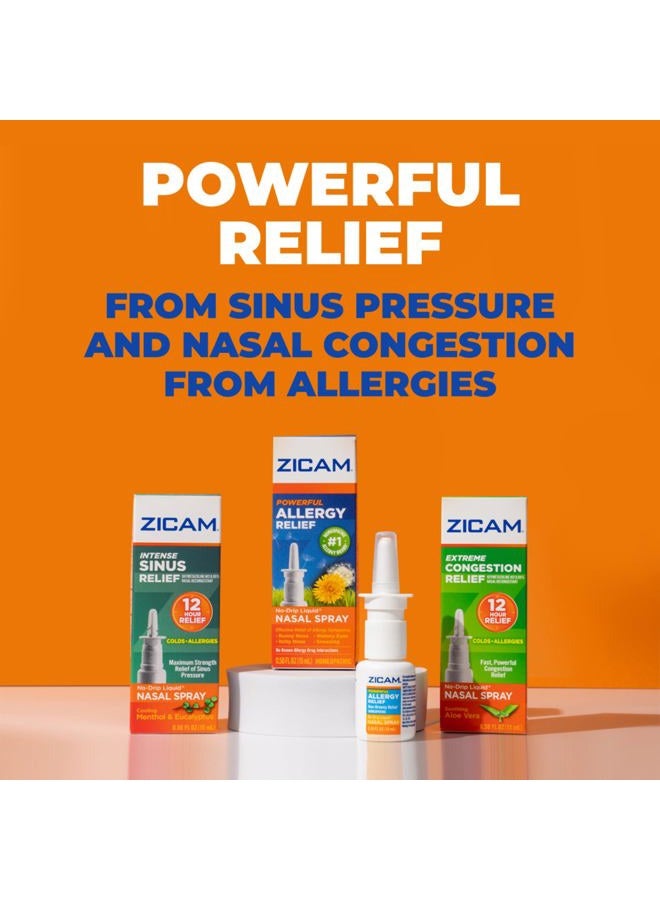 Zicam رذاذ أنف سائل بدون قطرة لتخفيف الاحتقان الشديد مع جل الألوة فيرا، 0.5 أونصة - Image 2
